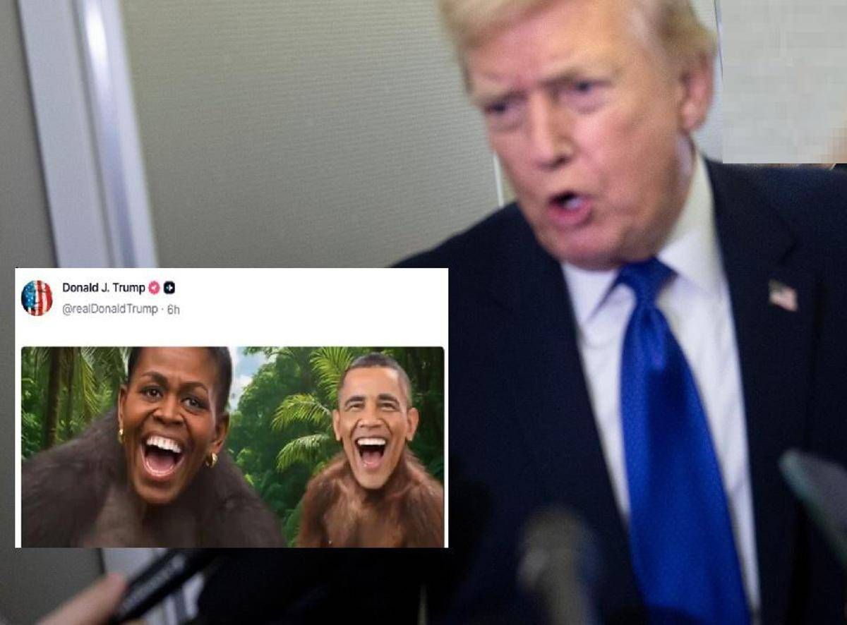 Video razzista con gli Obama, Trump condanna ma non si scusa: "Non l'avevo visto" - 