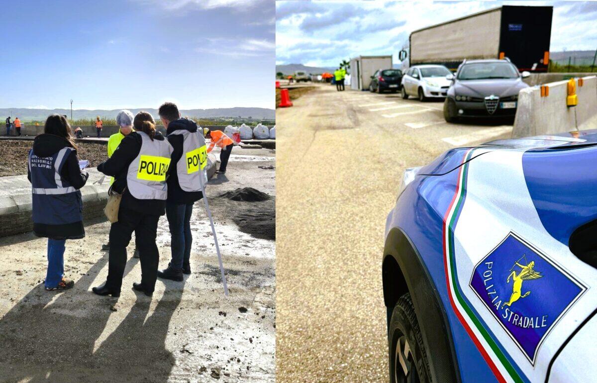 Polizia di Caltanissetta intensifica i controlli nei cantieri stradali per garantire la sicurezza della circolazione - 