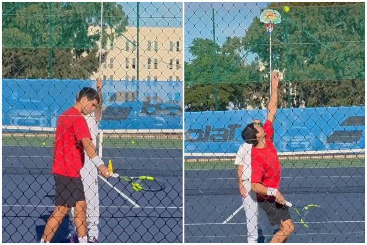 Alcaraz, il servizio migliora. E lui lo allena... a canestro - 