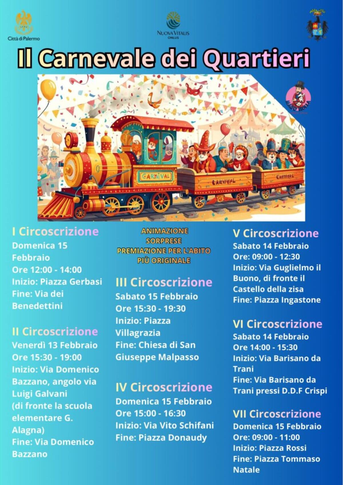 Il carnevale della Nuova Vitalis Onlus valorizza la creatività delle periferie nel Comune di Palermo - 