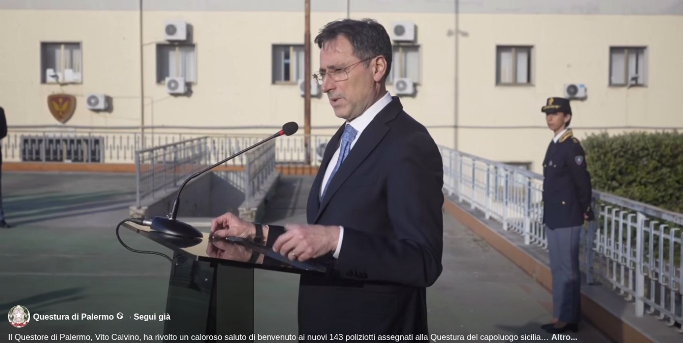 Palermo, 143 nuovi poliziotti assegnati alla Questura: il Questore Calvino li accoglie in un video - Credit Foto/ Video Questura di Palermo
