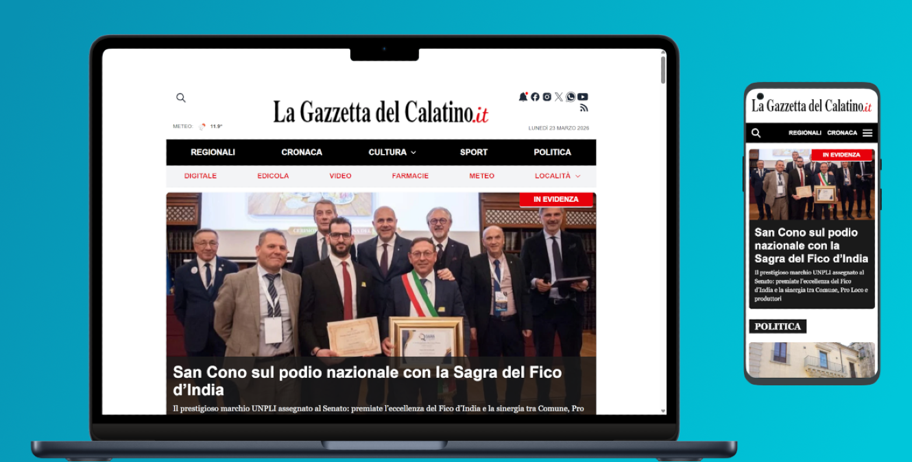 La Gazzetta del Calatino si rinnova: una nuova esperienza digitale con Webmaster360 - 