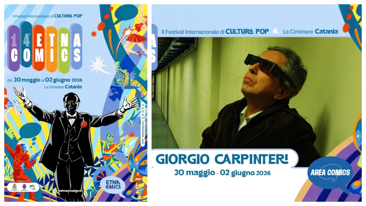 Etna Comics 2026: il manifesto dedicato a Pippo Baudo firmato da Giorgio Carpinteri - 