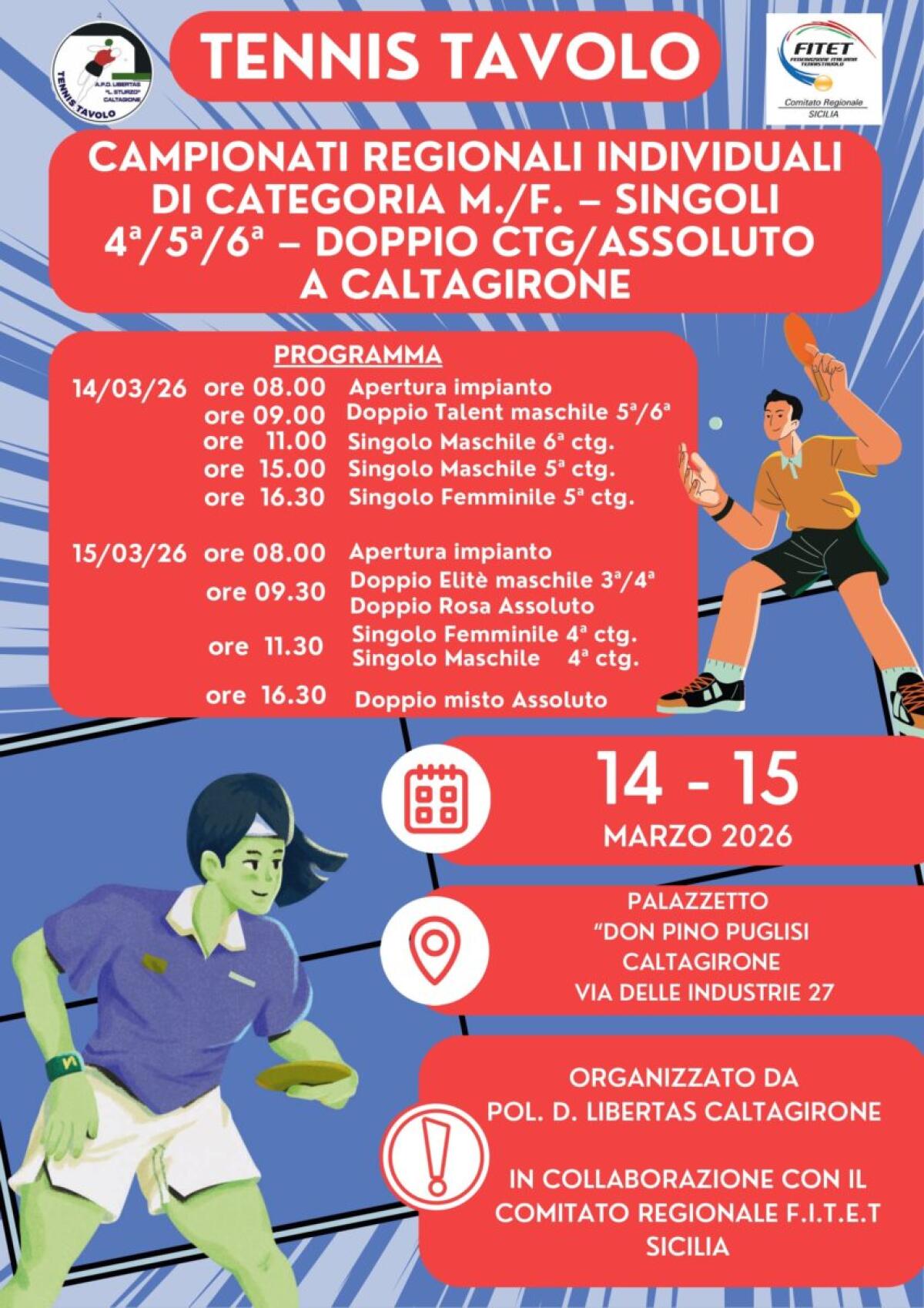 Campionati Regionali Individuali 2026: Fitet Sicilia in scena a Caltagirone - 