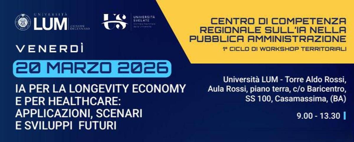 Università Lum, evento su artificial intelligence e silver economy - 