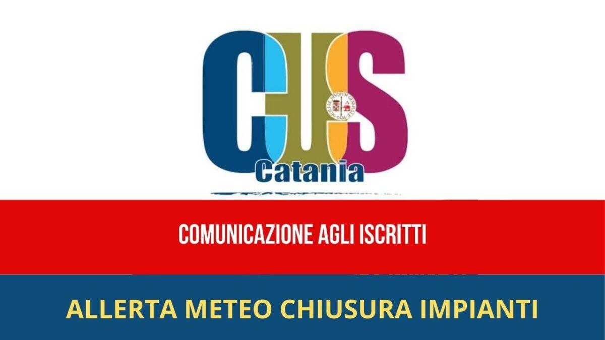 Chiusura degli impianti sportivi al CUS Catania a causa di avverse condizioni meteo - 