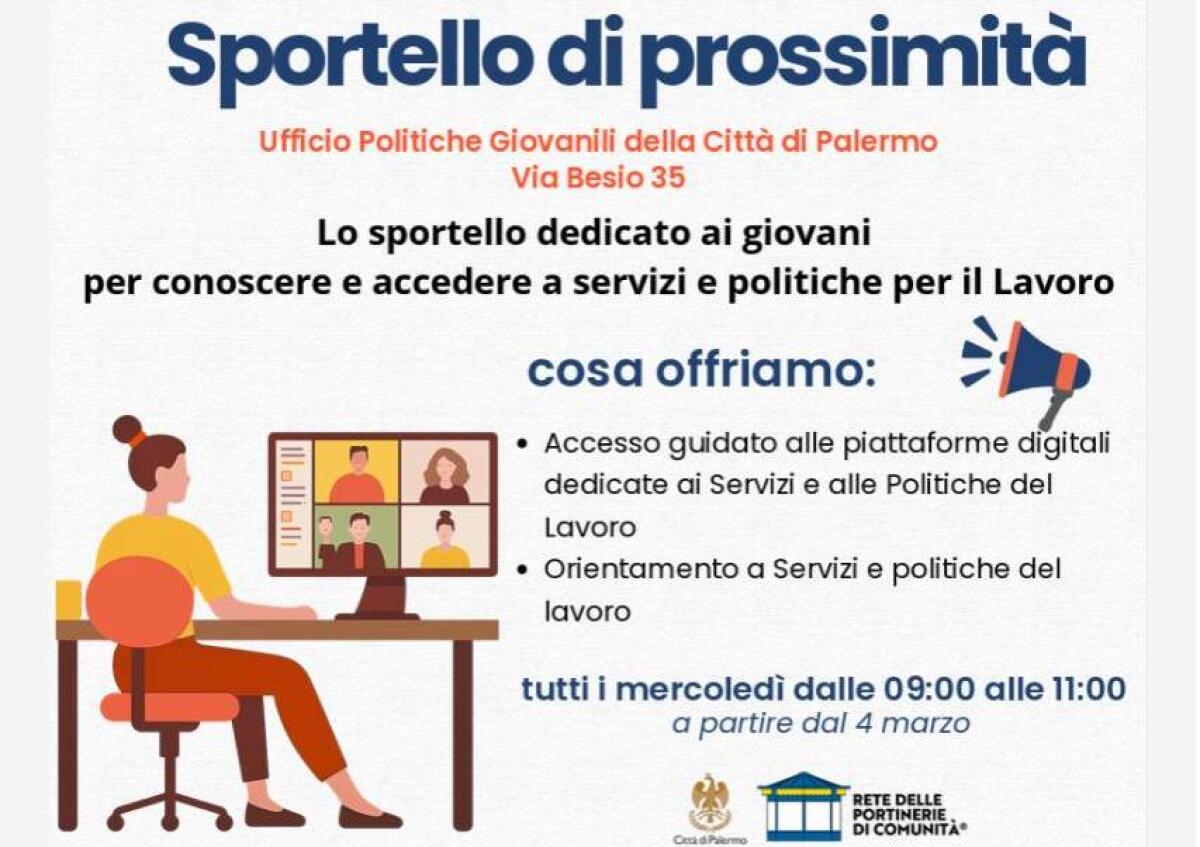 Sportello di Prossimità per i Giovani al Comune di Palermo: Opportunità Lavorative in un Bene Masso confiscato alla Criminalità - 