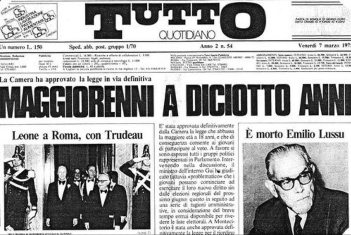 In Italia la maggiore età viene abbassata da 21 a 18 anni: la riforma del 1975 che ridefinì diritti e responsabilità - 