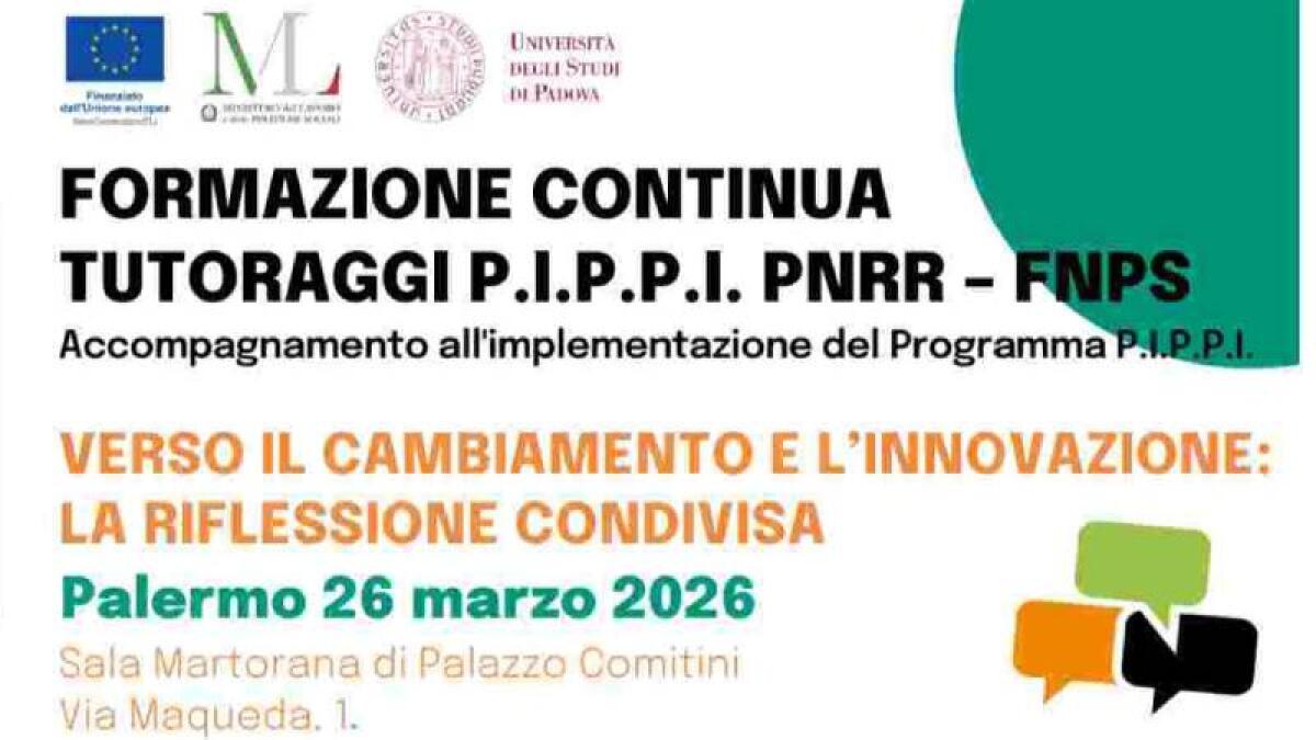 Il Comune di Palermo conclude il ciclo annuale del programma P.I.P.P.I per il supporto alle famiglie - 