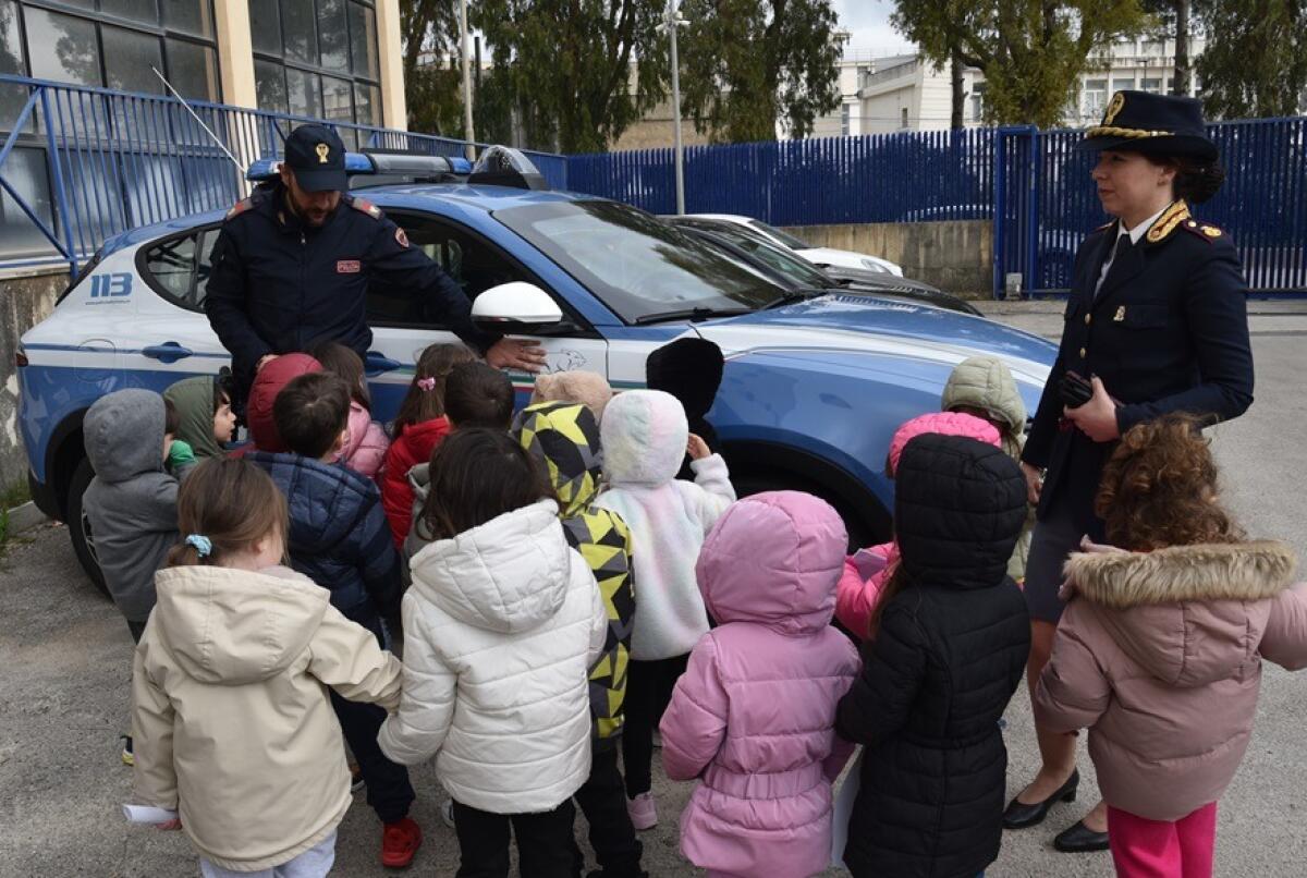 Visita alla Questura di Ragusa: I bambini della scuola 'La Palla Magica' incontrano la Polizia - 