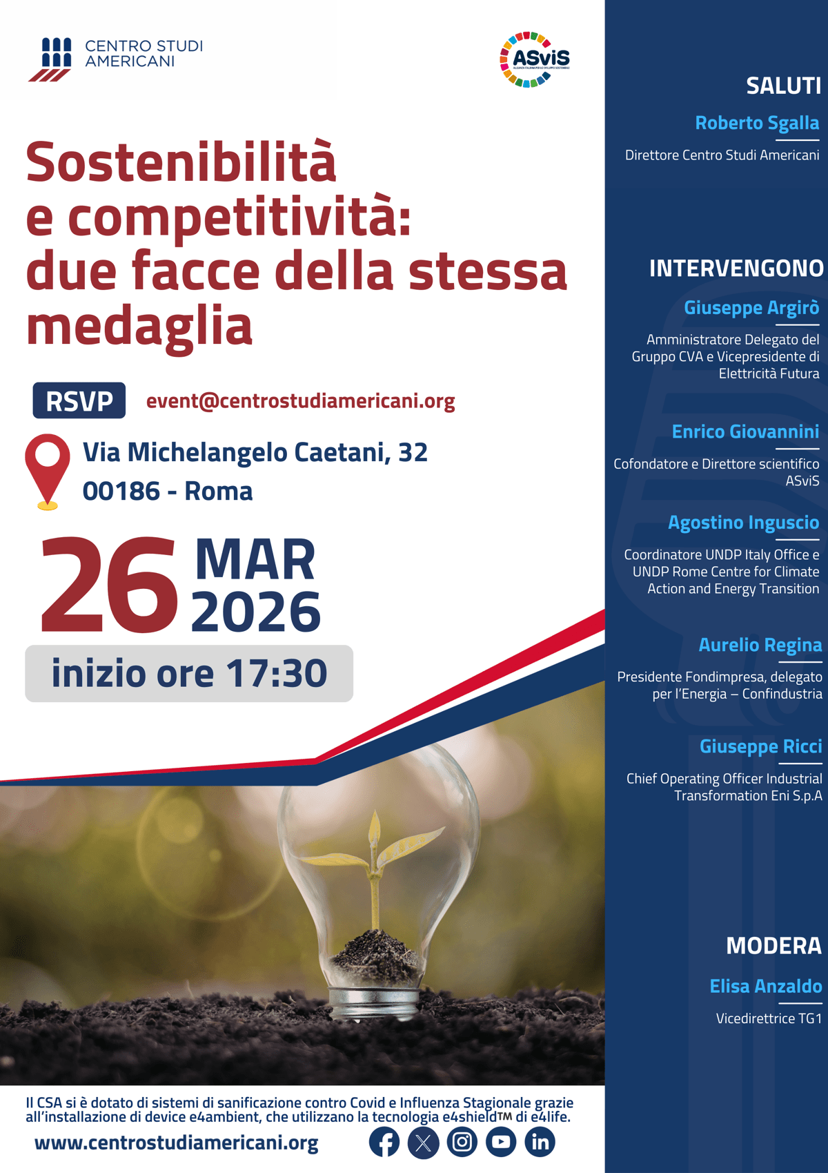 Energia, a Roma l'evento 'Sostenibilità e competitività: due facce della stessa medaglia' - 
