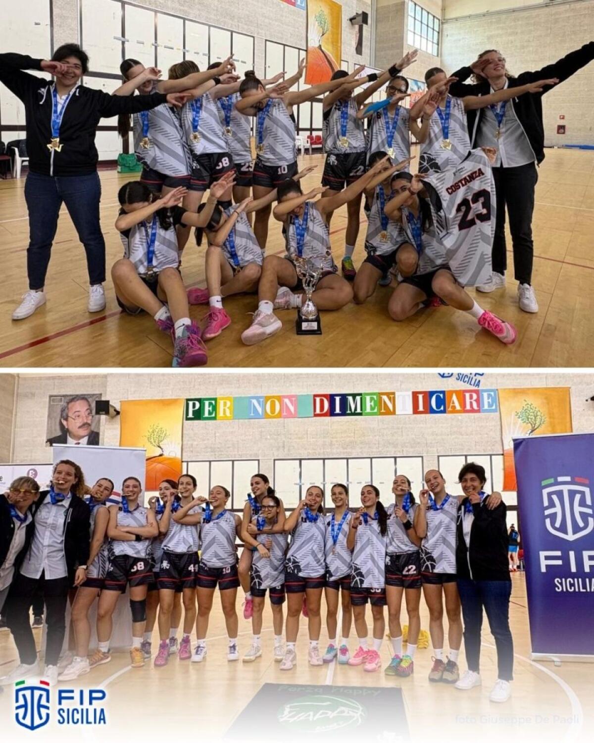 Happy Basket Palermo conquista il titolo Under-15 femminile FIP Pallacanestro per la seconda volta consecutiva - 
