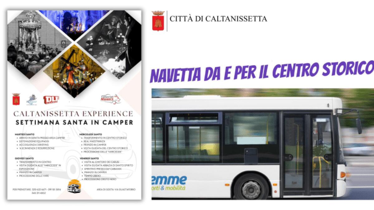 Servizio bus navetta gratuito per i riti della Settimana Santa nel Comune di Caltanissetta - 