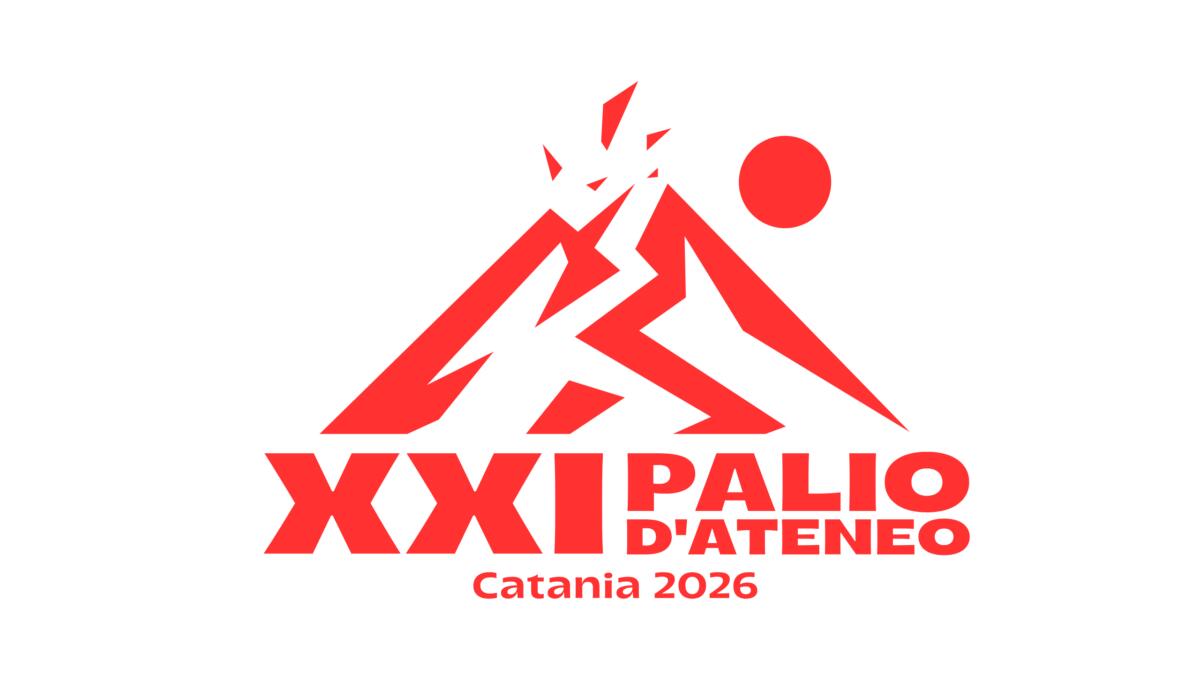 Il logo "L’Etna in movimento" del Palio d'Ateneo 2026 realizzato da Michelangelo Portuesi per il CUS Catania - 