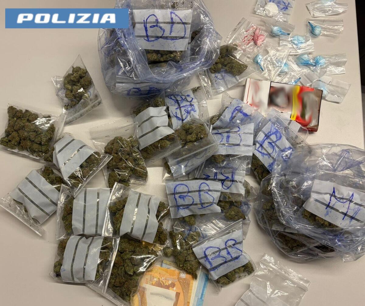 Polizia di Catania arresta 28enne con 57 bustine di marijuana e cocaina nella Stazione Centrale - 