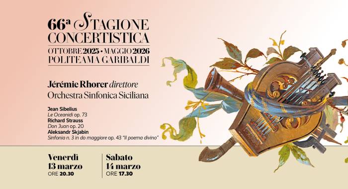 Sibelius, Strauss e Skrjabin gli autori diretti da Jérémie Rhorer al Politeama