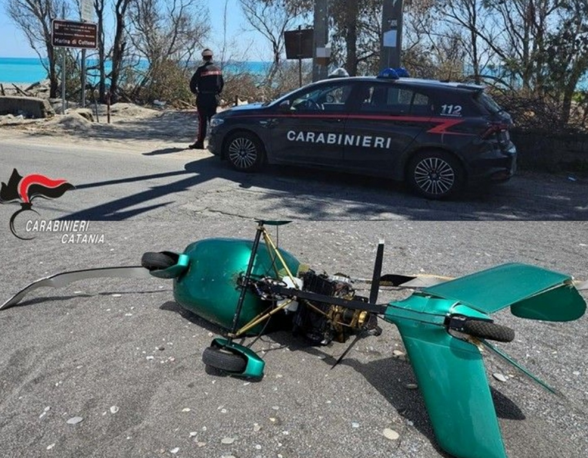 Atterraggio di emergenza a Fiumefreddo: Carabinieri mettono in sicurezza pilota di ultraleggero - 