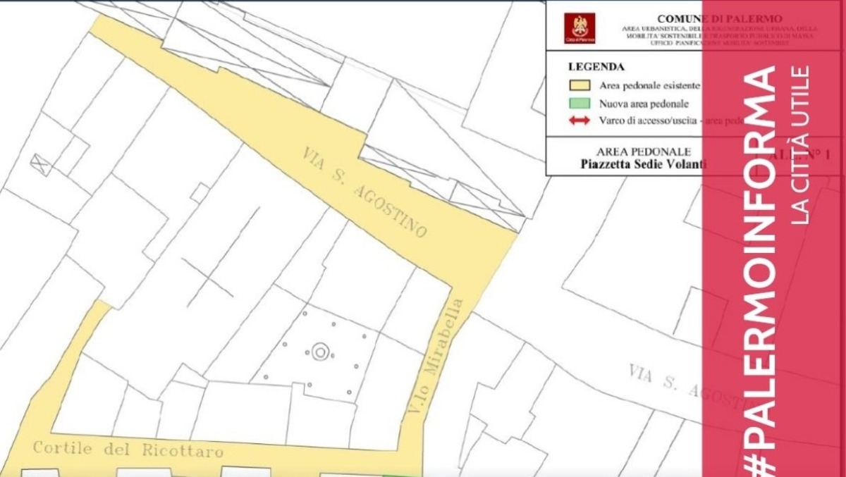 Il Comune approva nuove aree pedonali: interventi mirati a sicurezza, scuole e vivibilità urbana - Credit Foto Comune di Palermo