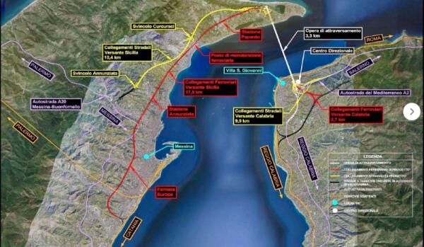 Ponte sullo Stretto: RFI conferma progetto dei raccordi ferroviari, obiettivo iter completato entro settembre