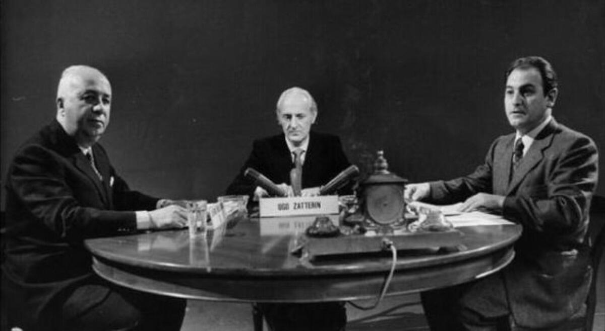 Prima trasmissione televisiva di Tribuna politica: il dibattito pubblico in diretta - 