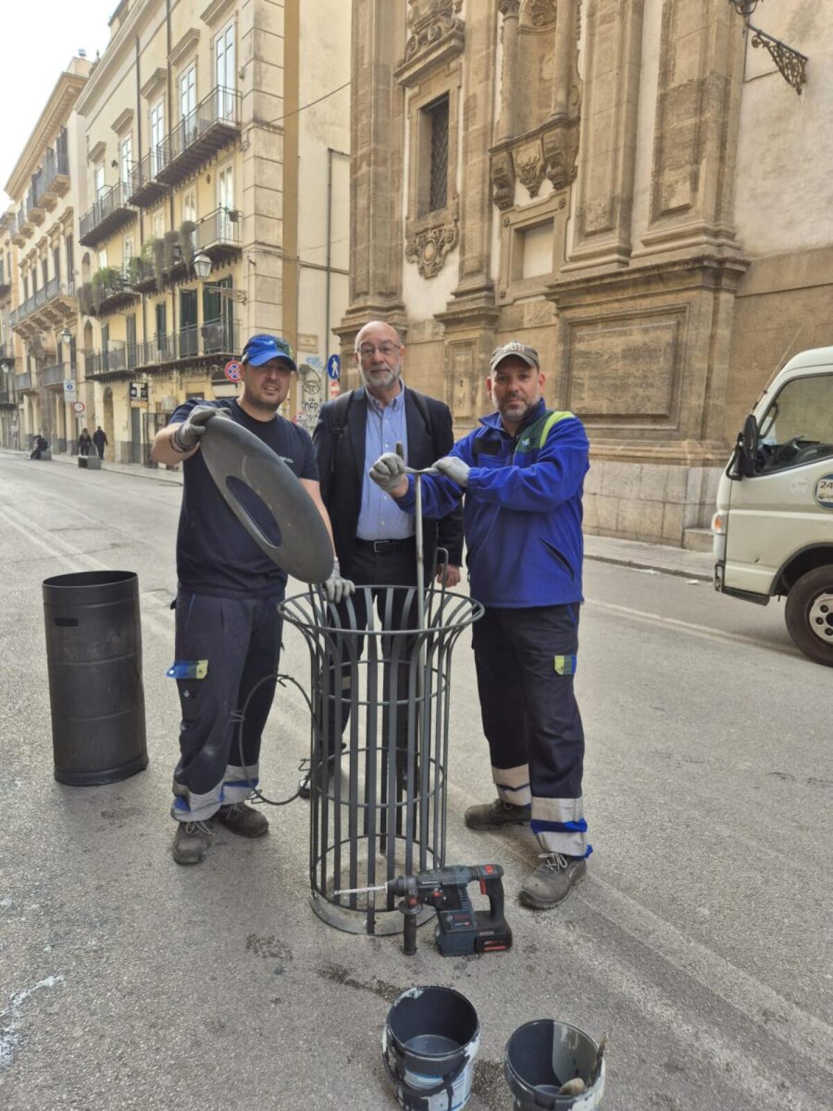 Furto di cestini gettacarte a Palermo: 8.000 euro di danni per il Comune di Palermo - 