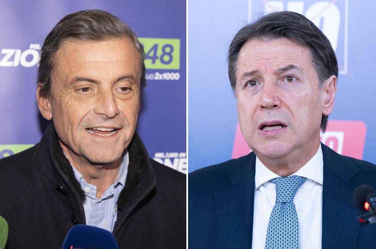 Calenda alla Festa della Polizia si ritrova vicino a Conte, la foto è un meme - 