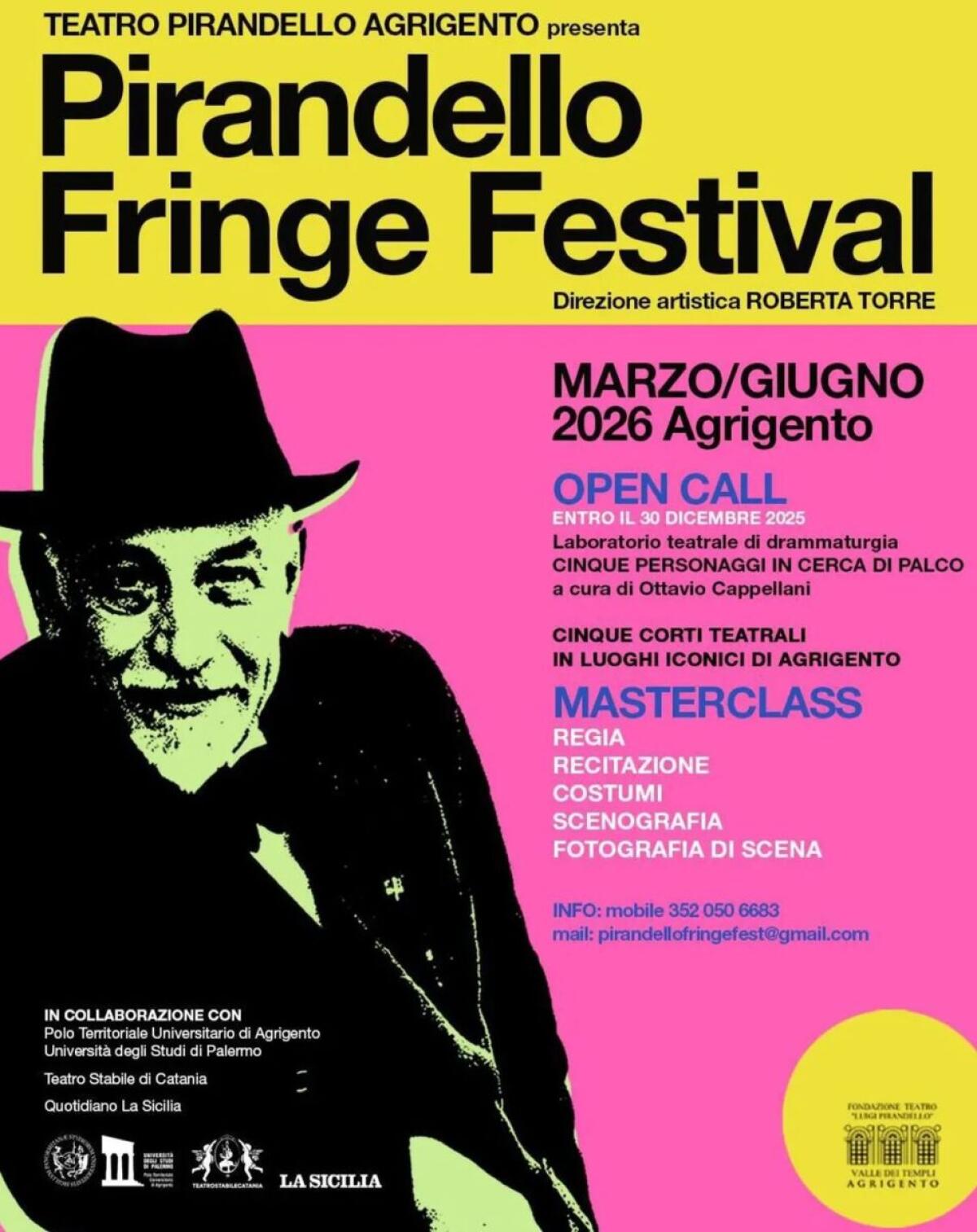 Teatro Pirandello Agrigento: Il Corso di Drammaturgia di Ottavio Cappellani e le Nuove Voci del Fringe Festival - 