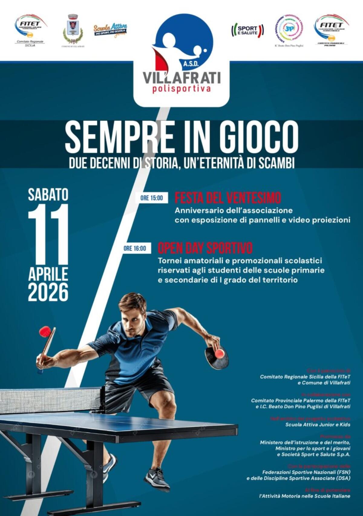 Fitet Sicilia celebra il ventennale della Polisportiva Villafrati con 'Sempre in Gioco' - 