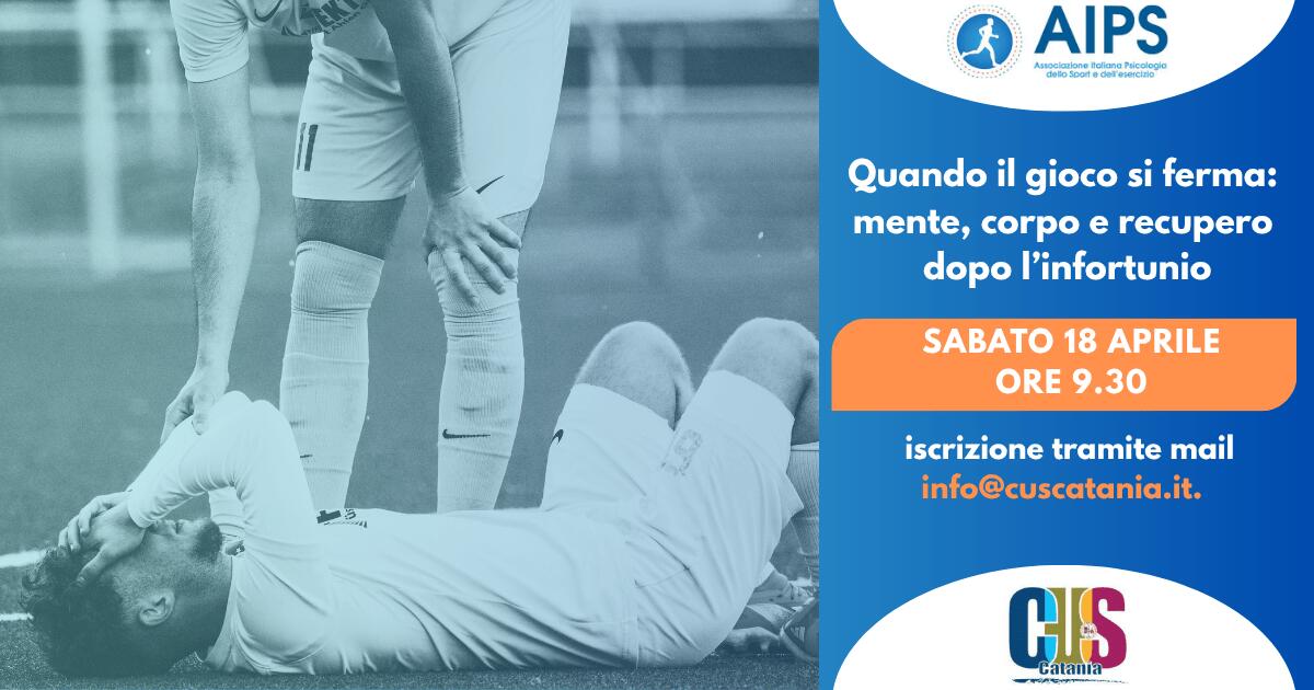 Incontro del CUS Catania sul Recupero Psicologico e Fisico dopo l'Infortunio - 