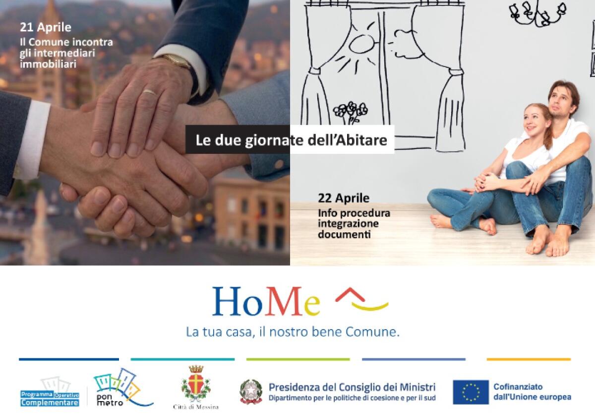 Comune di Messina: Conclusa la Due Giorni sul Tema dell'Abitare nel Progetto HOME POC Me IV3.1.f - 