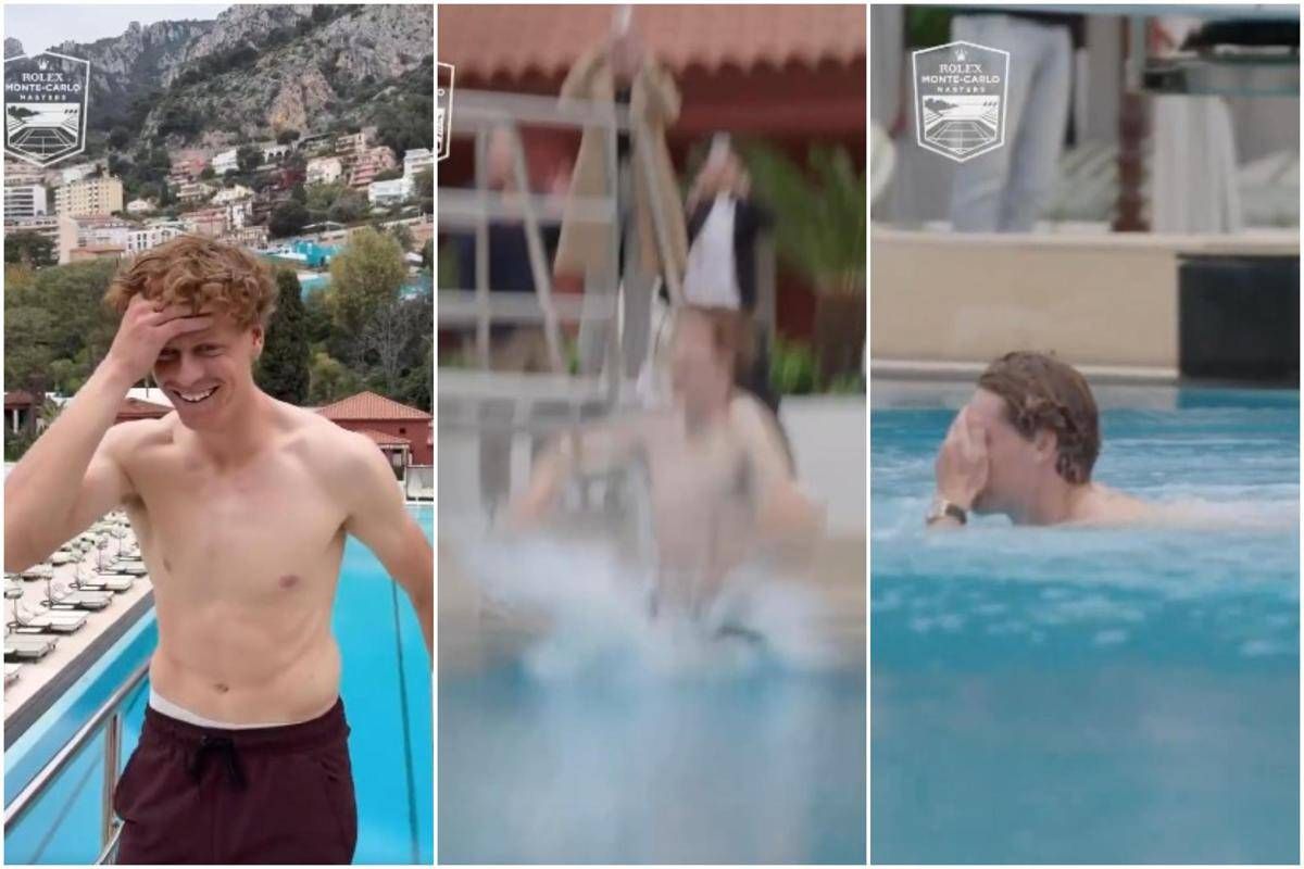 Sinner, festa a Montecarlo con... tuffo in piscina - 