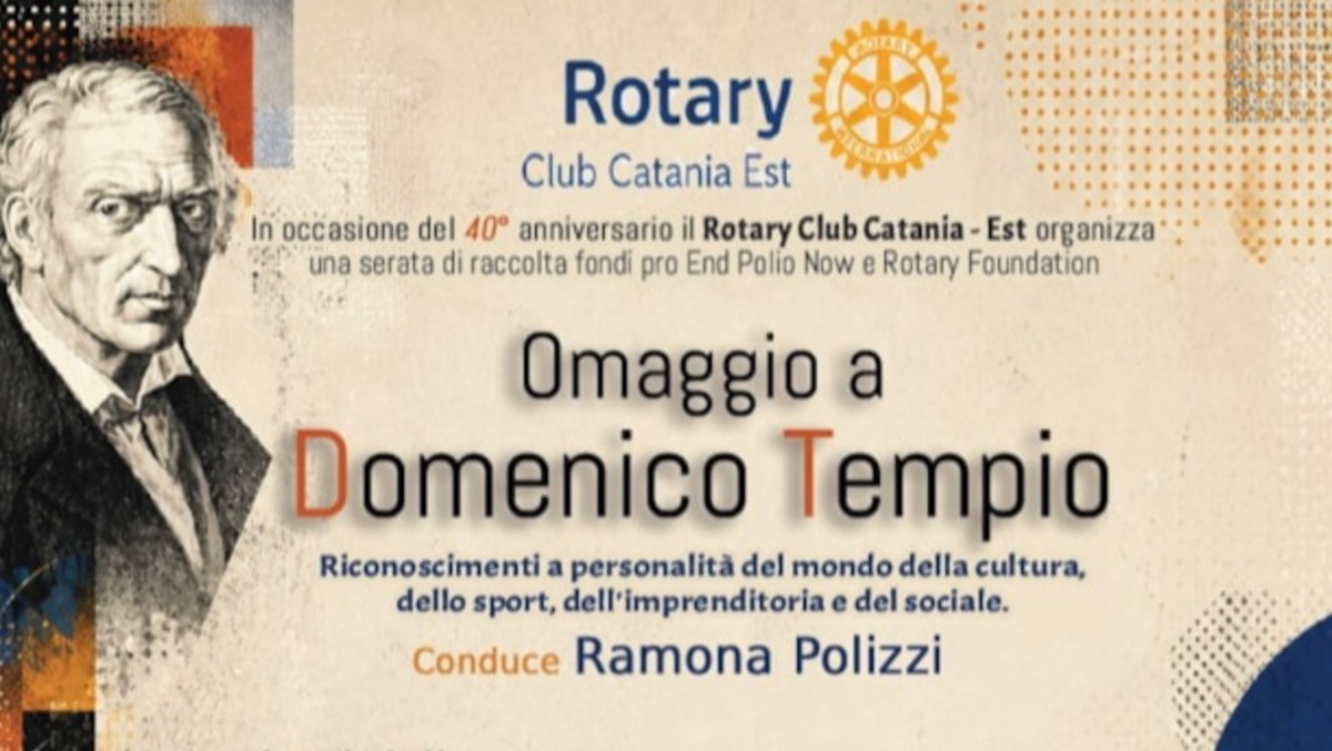 Rotary Club Catania Est celebra 40 anni con "Omaggio a Domenico Tempio" per End Polio Now - Credit Foto Rotary Club Catania Est