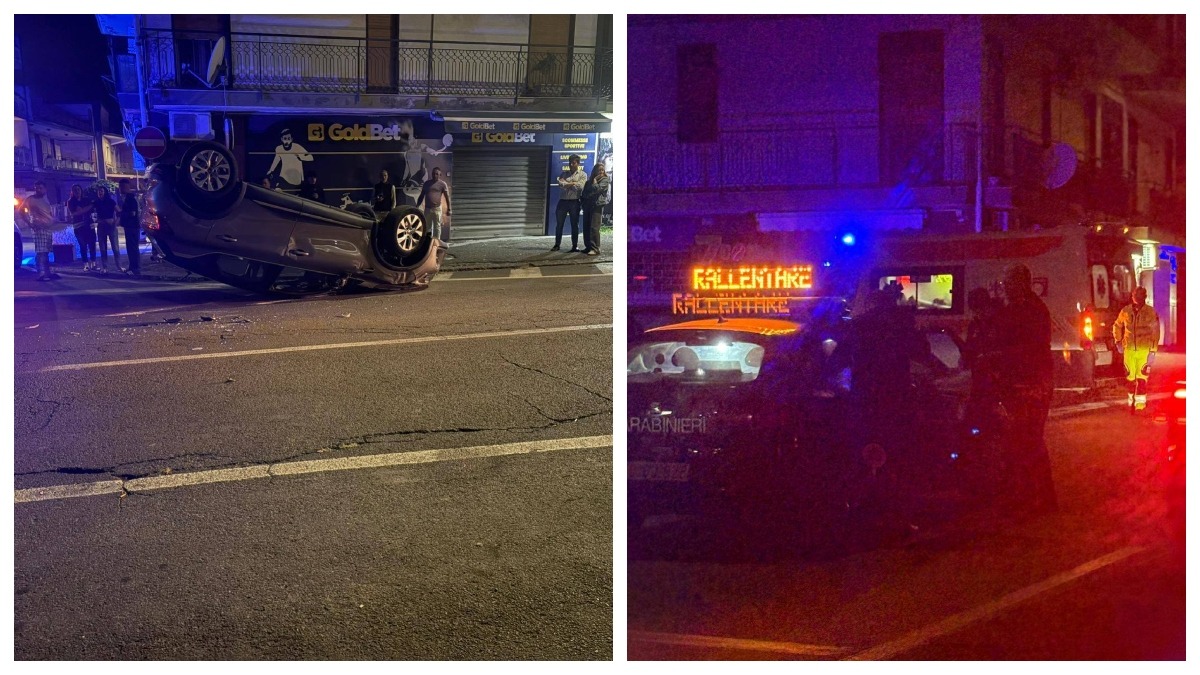 Tremestieri Etneo: auto si ribalta in via Etnea, donna estratta e trasportata in ospedale - 