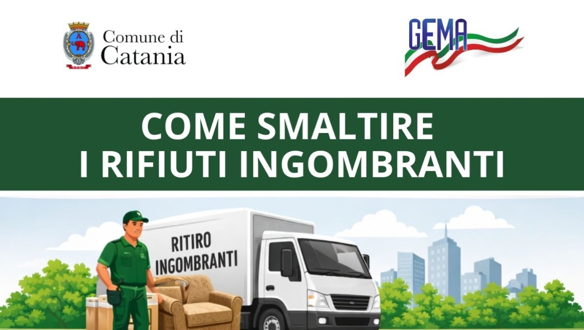 Catania Centro: come smaltire i rifiuti ingombranti, ritiro a domicilio e isola ecologica - Credit Foto Gema S.p.A Catania Centro
