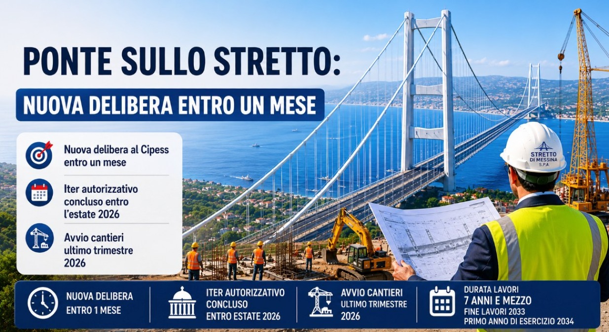 Ponte sullo Stretto: dossier al Cipess entro giugno, cantieri possibili da ottobre-novembre - Credit foto Ponte sullo Stretto di Messina