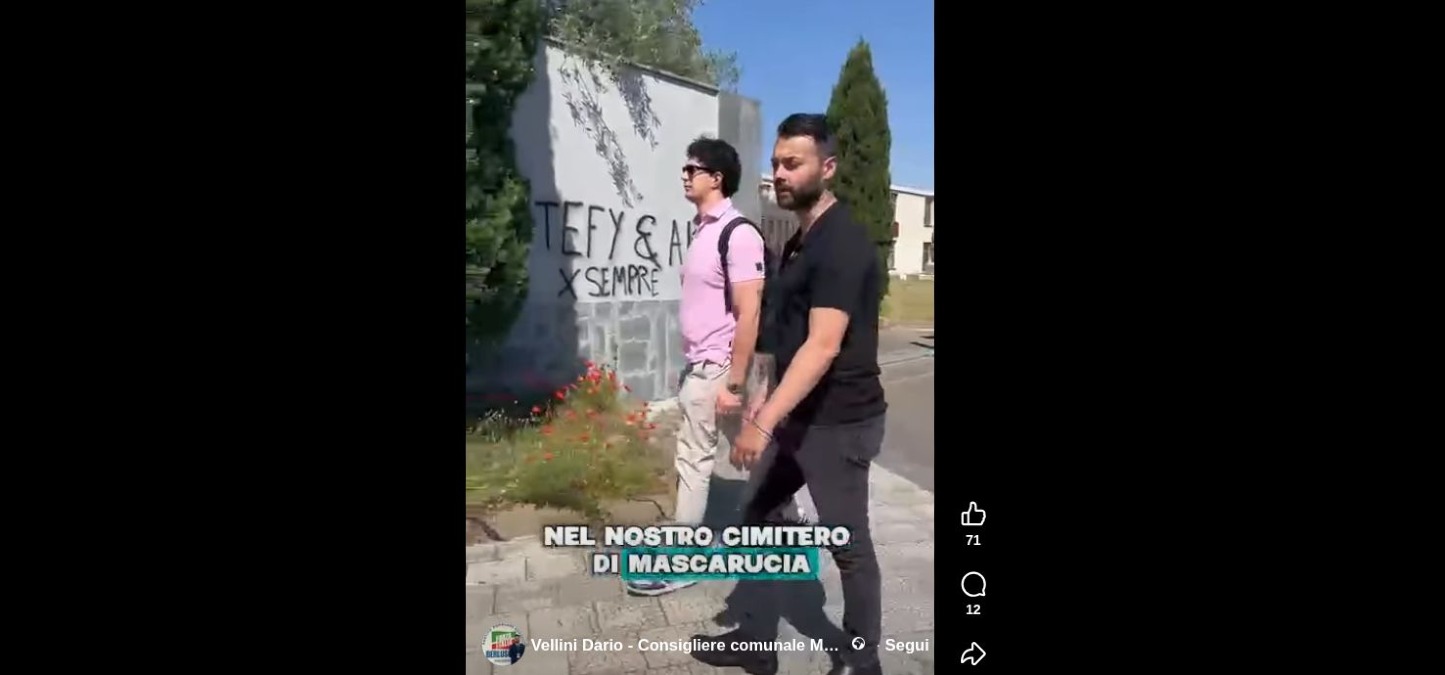 Allarme degrado al Cimitero di Mascalucia: il consigliere Vellini pubblica un video e chiede condivisione - Credit Foto Vellini Dario - Consigliere comunale Mascalucia