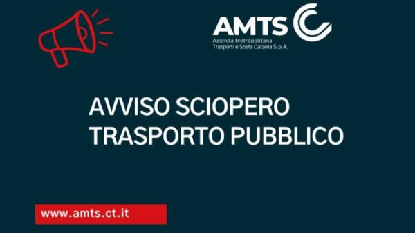Sciopero AMTS Catania: 24 ore di stop al trasporto pubblico il 15 maggio 2026