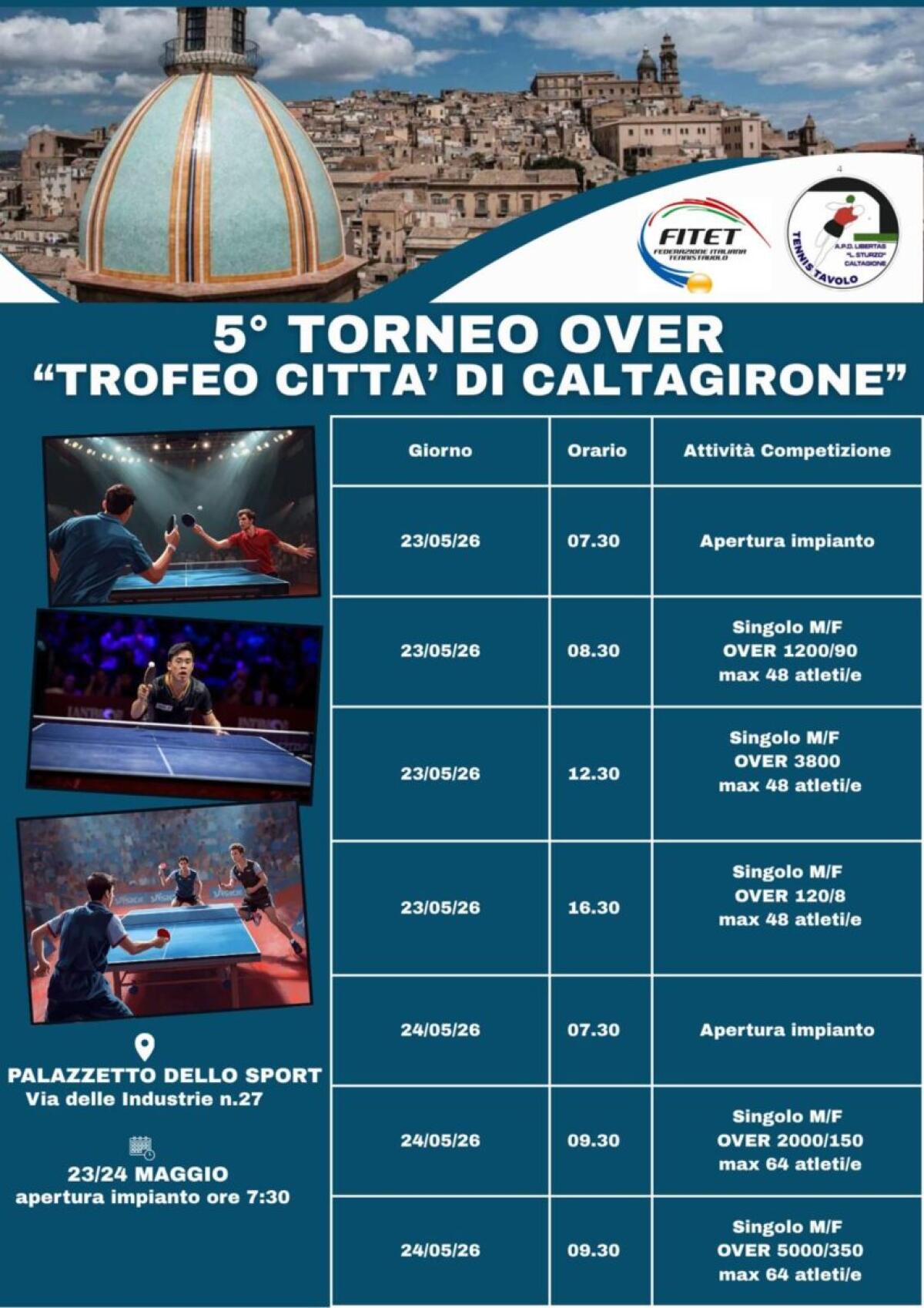 Fitet Sicilia approva i dati del torneo OVER di Belpasso del 13/14 Giugno 2026 - 
