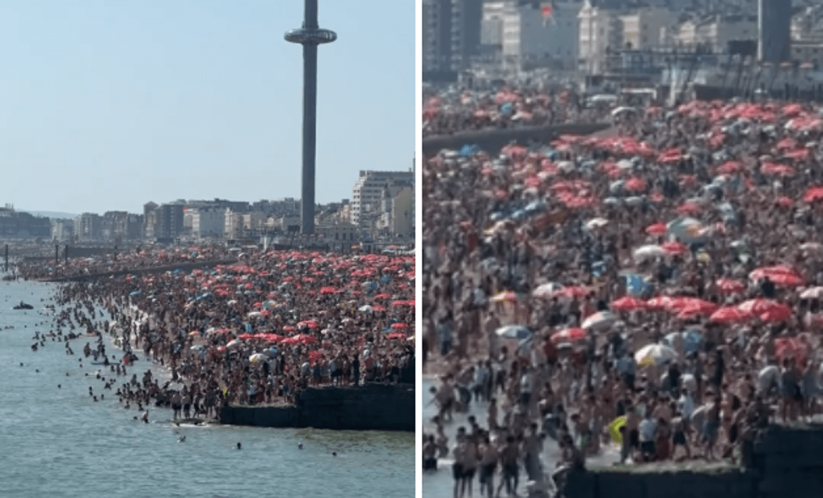 Spiaggia presa d'assalto, 'sold out' di ombrelloni e lettini: il video virale - 