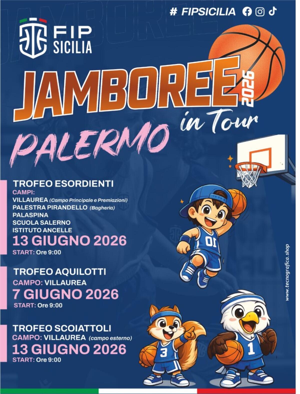FIP Pallacanestro: L'inizio del Jamboree 2026 in Tour con i Trofei Esordienti e Aquilotti in Sicilia - 
