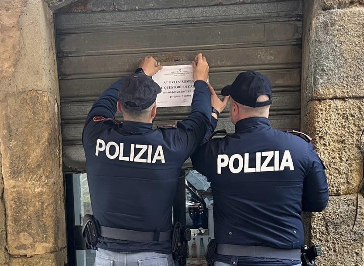 Sospensione dell'attività di un bar a Caltagirone per frequentazioni di pregiudicati: intervento della Polizia di Catania - 