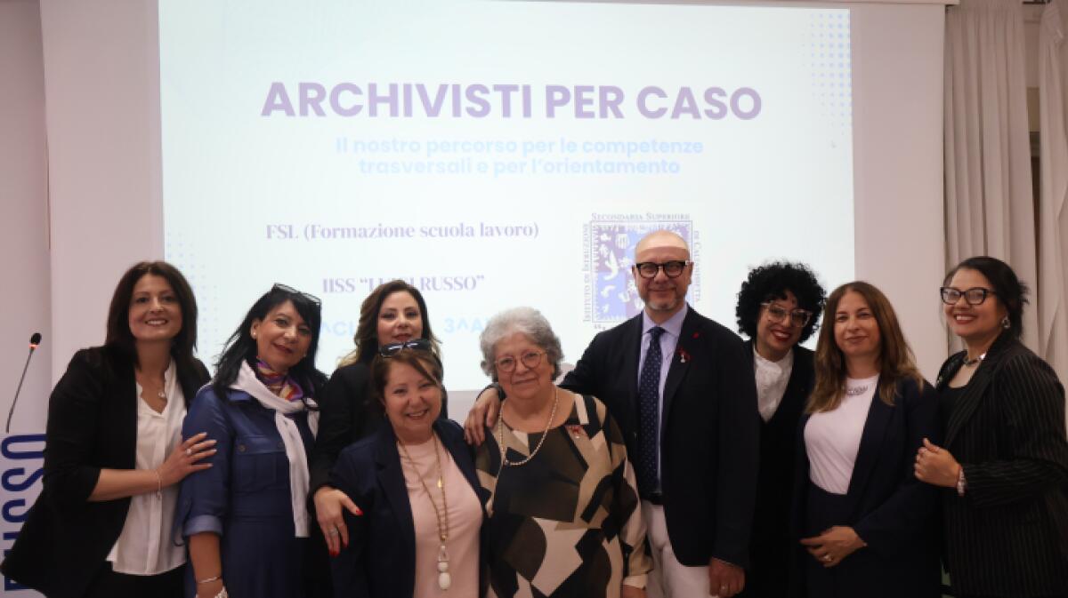 Conclusione del progetto al Comune di Caltanissetta nell'aula magna dell'IISS “Luigi Russo” - 