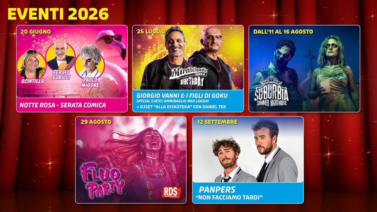 Mirabilandia, annunciato il calendario dell'estate tra eventi e nuove esperienze da brivido