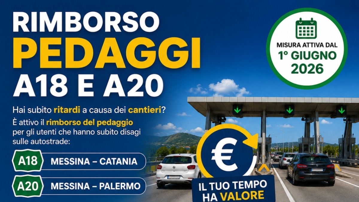 Rimborso pedaggi A18 e A20: dal 1° giugno 2026 attiva la procedura per gli utenti danneggiati dai cantieri - Credit Foto Consorzio per le Autostrade Siciliane