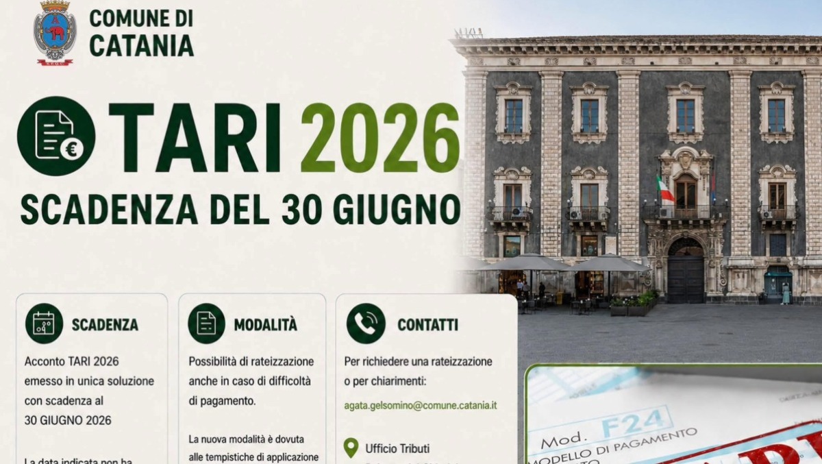 Catania, il sindaco Trantino chiarisce gli avviso TARI con scadenza 30 giugno: possibile rateizzazione - 