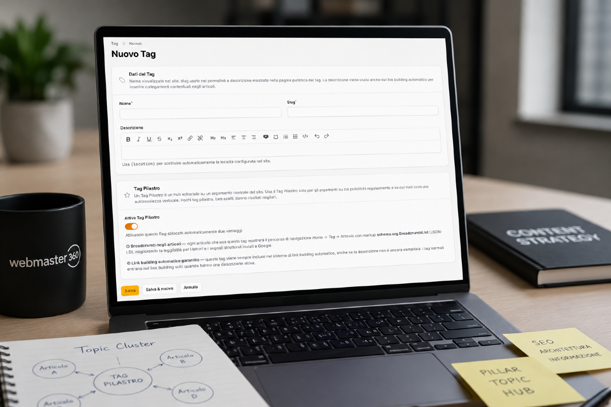 Tag Pilastro: il nuovo strumento che struttura i tuoi contenuti e attiva breadcrumb e link building automatici - 