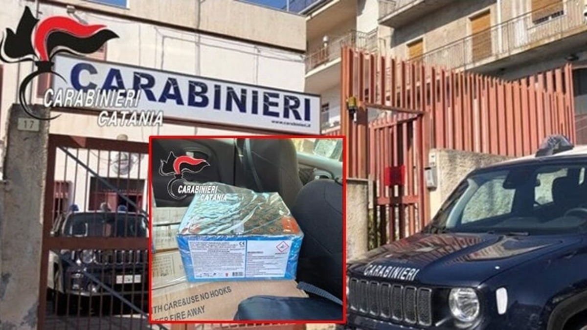 Carabinieri sequestrano oltre 103 kg di fuochi d'artificio illegali: denunciato 47enne di Paternò - 