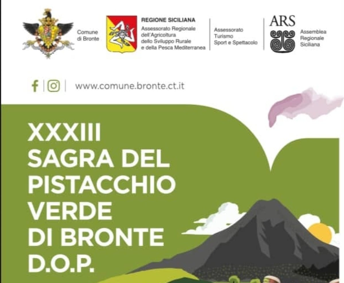 Bronte ufficializza le date della XXXV Sagra del Pistacchio: 25-27 sett. e 2-4 ott. 2026 - Credit Foto Comune di Bronte - Città del Pistacchio