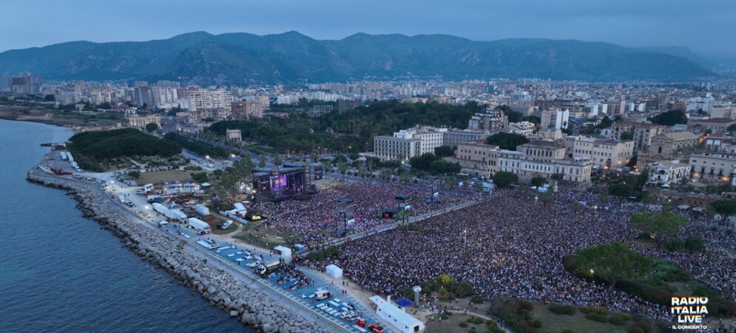 Radio Italia Live a Palermo: successo, dirette e numeri contrastanti al Foro Italico - Credit Foto Radio Italia 