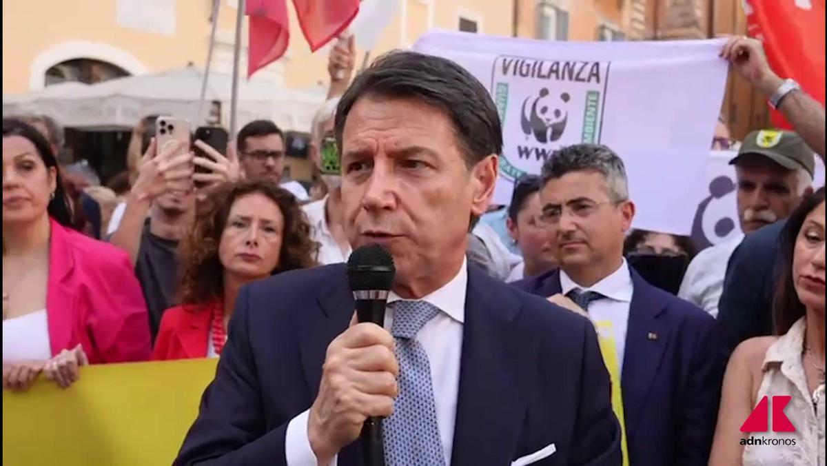 Conte in piazza: "Ddl caccia è contro la Costituzione, ci opporremo duramente" - 